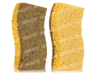 China Eco - Friendly Sustainable Wholesale S - Shape Sisal Cellulose Sponge For Kitchen for sale