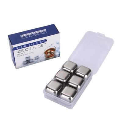 China Viable Accessories Metal Whiskey Stone Stainless Steel Cooling Ice Cube for sale