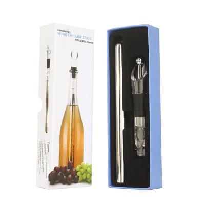 China Viable High Quality Bar Accessories Cocktail Stainless Steel Wine Bottle Cooler Red Wine Chiller Stick for sale