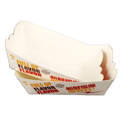 China Recyclable disposable foldable take out fast food container paper box for stadium theater nacho snack for sale