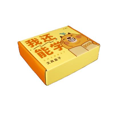 China Recyclable Square Clamshell Flat Mailing Printed Paper Packaging Box With Lid For Pen for sale