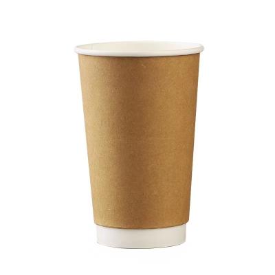 China Recyclable 8 1216 oz All Purpose White Kraft Paper Compostable Insulated Paper Coffee Cups With Lid for sale