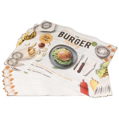 China Food-Safe Food Wrapping Basket Liners Picnic Grocery Wax Greaseproof Food Wrapping Paper Sheets For Food for sale