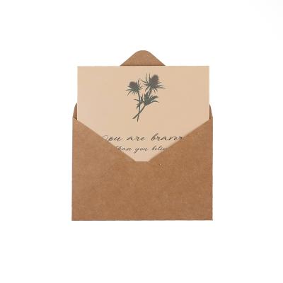 China Eco - Friendly Handmade Luxury Happy Birthday Greeting Cards Display With Kraft Paper Envelope for sale