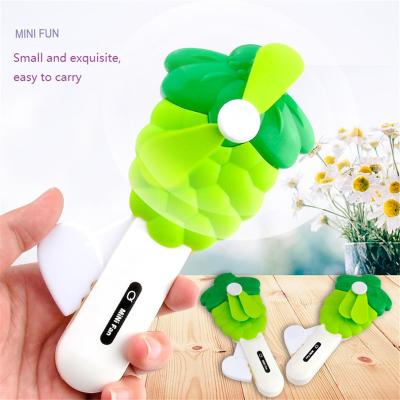 China Hand and Fan Cartoon Grapes Shape Portable Hand Press Fan Hand Held with High Wind Folding Fan Blades Manual for sale