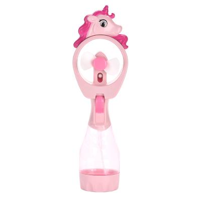 China Summer Manual 2-Mode Children's Toy Battery Power Fan Electric Fan Toy Unicorn Throw Fan Small for sale