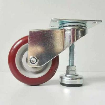 China 3 inch traditional adjustable adjust heavy duty caster wheels leveling mqchine casters casters with self leveling feet for sale