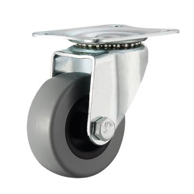 China 50mm Traditional Gray Industrial PU Edge Light Duty Caster Wheel For Sewing Machine for sale