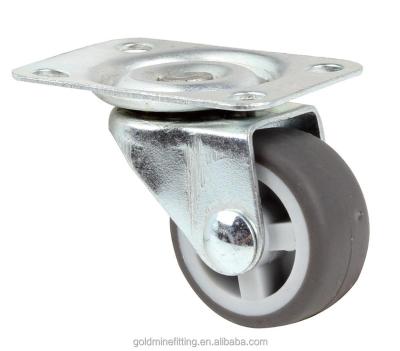 China Modern Light Duty 25mm And 30mm TPR Soft Industrial Caster Wheels Flat Wheel Caster for sale