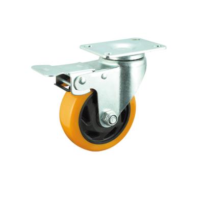 China Modern 3 Inch 4 Inch And 5 Inch Medium Duty Caster Yellow Wheels With Cutouts For Washing Machine for sale