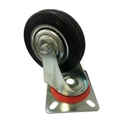 China High Quality Hotels Roller Bearing Steel Core Heavy Duty Caster Wheel Rubber for sale