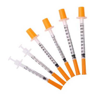 China Fixed Needle High Quality Class III Disposable Sterile Insulin Syringe With 0.5cc 1cc Needle for sale