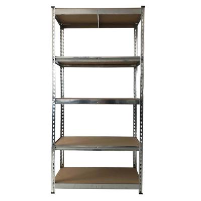 China Boltless Heavy Duty MDF Steel Board Galvanized 5 Layers Corrosion Protection 175kg Load Capacity Stacking Garage Storage Rack Shelving for sale