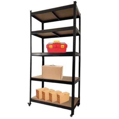 China Heavy Duty Corrosion Protection Warehouse Storage Powder Coated Combo Shop Metal Shelves Shelving Boltless Rack Metal Shelving For Garage for sale