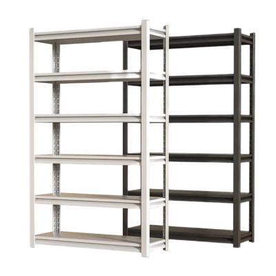 China Corrosion Protection 5 Tier Warehouse Popular Black Stackable Galvanized Steel Household Tool Shelf Shelves Rack Storage For Garage for sale