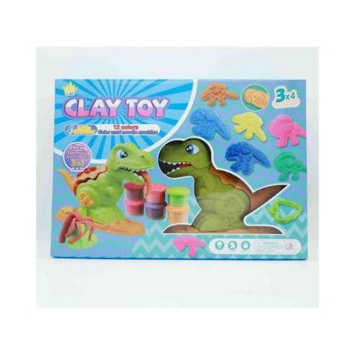 China Play With Plastic Dough Small Dinosaur Playing Tools Mold Handmade Colorful Kids DIY Clay Toys Play Dough Toys for sale