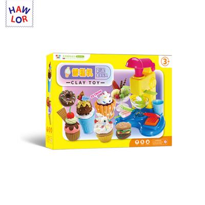 China Play With Mold Plastic Tools Amazon Hot Sale Ice Cream Play Dough Ice Cream Maker Machine 2022 With Toy Kitchen Tools For Kids for sale