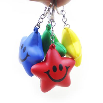 China Toy PU Foam Foam Keychain Custom Made Star or Toy Factory China Factory Promotional Direct PU Stress Star for sale