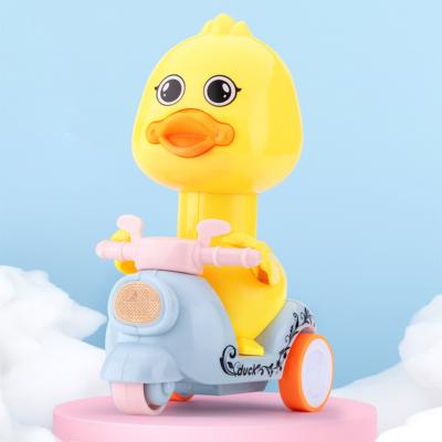 China 2022 New Baby Toy Car Motoy Car Motorcycle Press Type Children's Little Duck Toys Yellow HTQQ-HD-0005 for sale