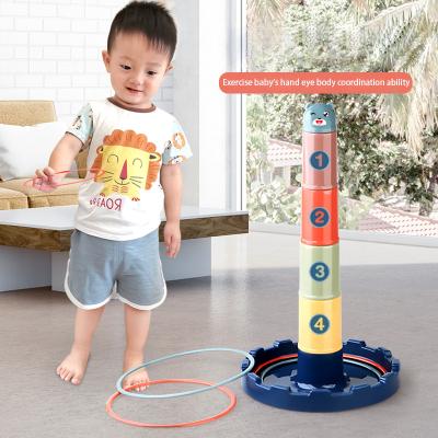 China Ring Toss Indoor Game Set Children's Throwing Toys HTQQ-HD-0011 Plastic Educational Funny Cartoon Theme Entertainment for sale