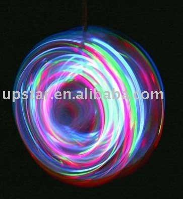 China PS or ABS yo-yo with rainbow led light for sale