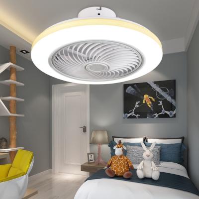 China Energy Saving and Environmental Protection Modern Residential Remote Control Dimmable Kids Room Ceiling Fan Invisible Acrylic Led Light for sale