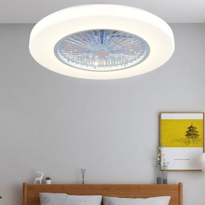 China Modern High Quality Energy Saving Environmental Protection Dimmable Acrylic And Led Lamp Ceiling Fan Smart Remote Control Light for sale