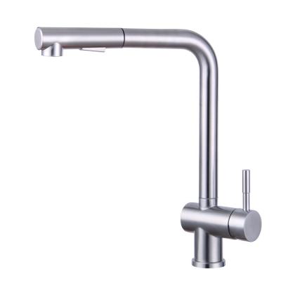 China 2021 new design vegetable basin hot and cold water faucet modern kitchen multi-function pull-out faucet for sale