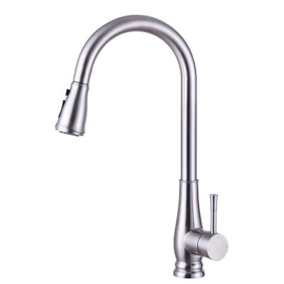 China Factory Wholesale 304 Stainless Steel Sink Faucet Modern Pull Out Kitchen Faucet for sale