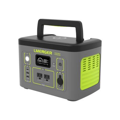 China Type C LMENGER 350W / 350Wh Power Station Portable Rechargeable Solar Generator With 18W Wireless Charger for sale