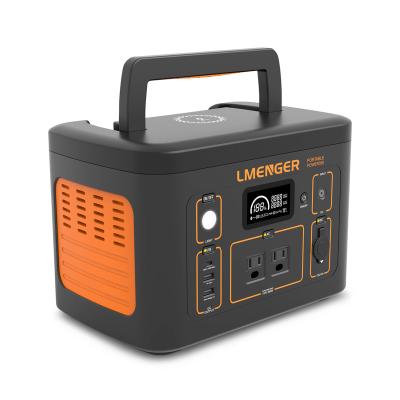 China LMENGER Power Station 350Wh 550W Cordless Generator LiFePO4 Battery Holder Charging Portable Solar Inverter with 100W USB-C Camping Gear Generator for sale