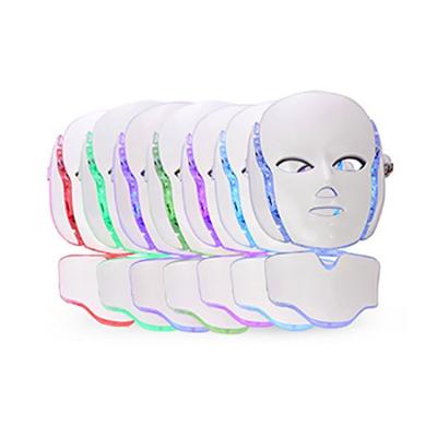 China Skin Tightening Korea 7 Color Led Photon Light Therapy Machine / LED Face Facial Mask With Neck for sale