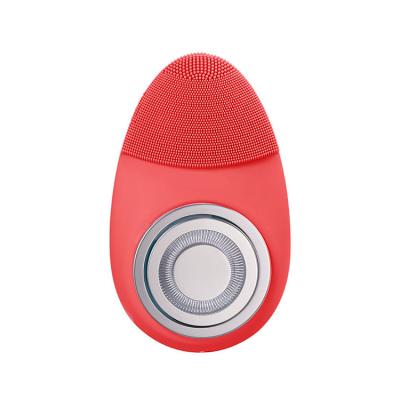 China Acne Treatment Silicone Face Sweep Multifunctional Red Light Face Massager Facial Cleansing Brush For All Skin Types for sale