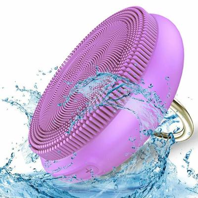 China Acne Treatment Silicone Ring Material Rechargeable Loop Comfortable Facial Deep Cleansing Brush for sale