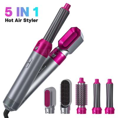 China Ionic 5 in 1 Volumizer Airbrush Hair Straightener Hair Curler Hot Ionic One Step Hair Dryer for sale