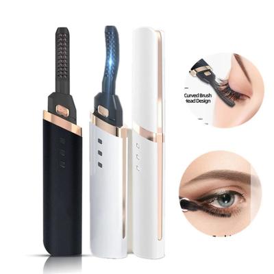 China Private Label HARD Wick Rechargeable Hair Curler Electric Passionate Eyelash Curler with Comb for sale