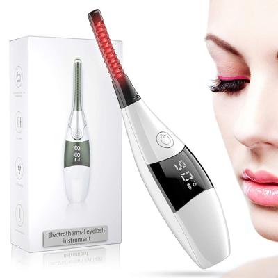 China New HOT Makeup Portable Mini Makeup Tools Electric Heated Eyelash Curler With Comb for sale