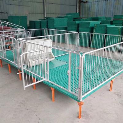 China Add thick galvanized pipe and compound bed legs pig laying crates plans/farming design pig crates/pig pen cage for sale for sale