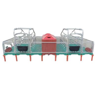 China Add Thick Galvanized Pipe And Legs Compound Animal Cage Bed Hot DIP Galvanized Pig Farrow Crate For Pig for sale