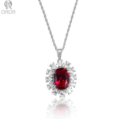 China CLASSIC Wholesale Jewelry Necklace 925 Sterling Silver 18K Gold Plating Pendant 8A Cubic Zirconia Pendant Necklace For Men Women for sale