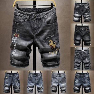 China Wholesale High Quality Men's Breathable Pants Summer Stretch Jeans Breathable Jeans Shorts Youth Five for sale