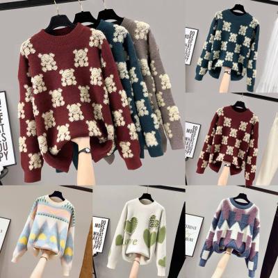 China Wholesale round neck anti-pilling knitted sweater knitted casual female cashmere sweater cashmere pullover short sleeve sweater for sale