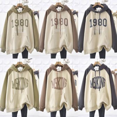 China Wholesale Customized Women's Streetwear Anti-wrinkle Number Word Women's Super Hoodie Dalian Hoodie Autumn Women Long Sleeve Women Pattern Women for sale