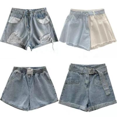 China Viable cheap women's denim shorts 2023 fashionable oversized jeans casual loose fit women new high waisted shorts women for sale