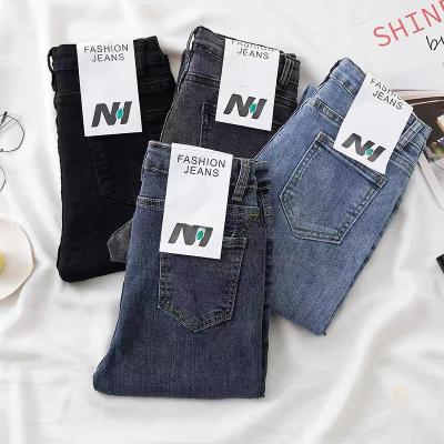 China Best viable cheap standard blue plus size jeans good high waist fabric women fall skinny jeans pants womens denim panties for women for sale