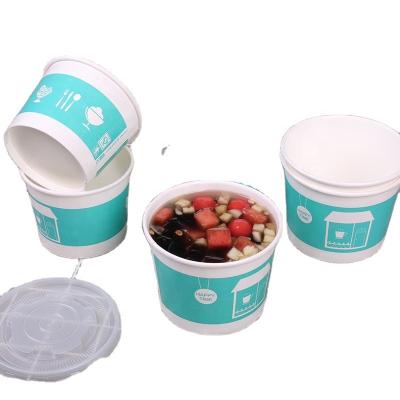 China Food Grade Disposable Disposable Ice Cream Paper Bowl High Quality Custom Printing Cup for sale