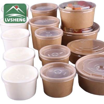 China Disposable Latest Get High Price Custom Take Away Paper Soup Bowl With Paper Lid for sale