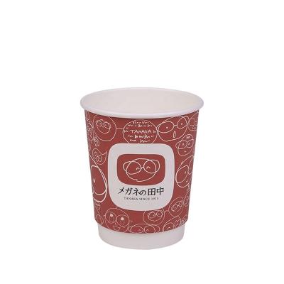 China 16oz Disposable Customized Log Hot Chocolate Drinks Disposable Double Wall Coffee Paper Cups With Lids for sale