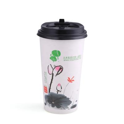 China Wholesale Disposable Biodegradable Double Wall Custom Printed Logo Coated Paper Coffee Cups With Lids for sale