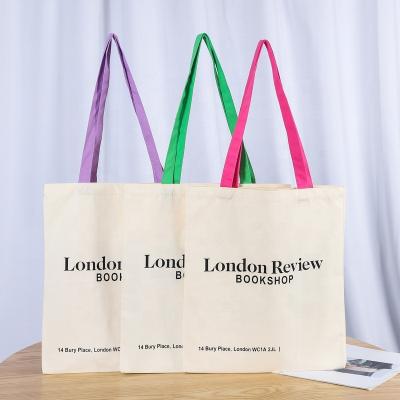 China Customized Folding Printing Promotional Tote Bag Organic Cotton Tote Canvas Shopping Bag Handle Tote Bags for sale